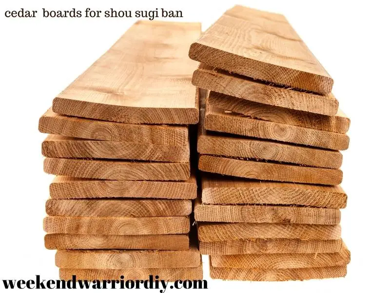 cedar planks are great for shou sugi ban